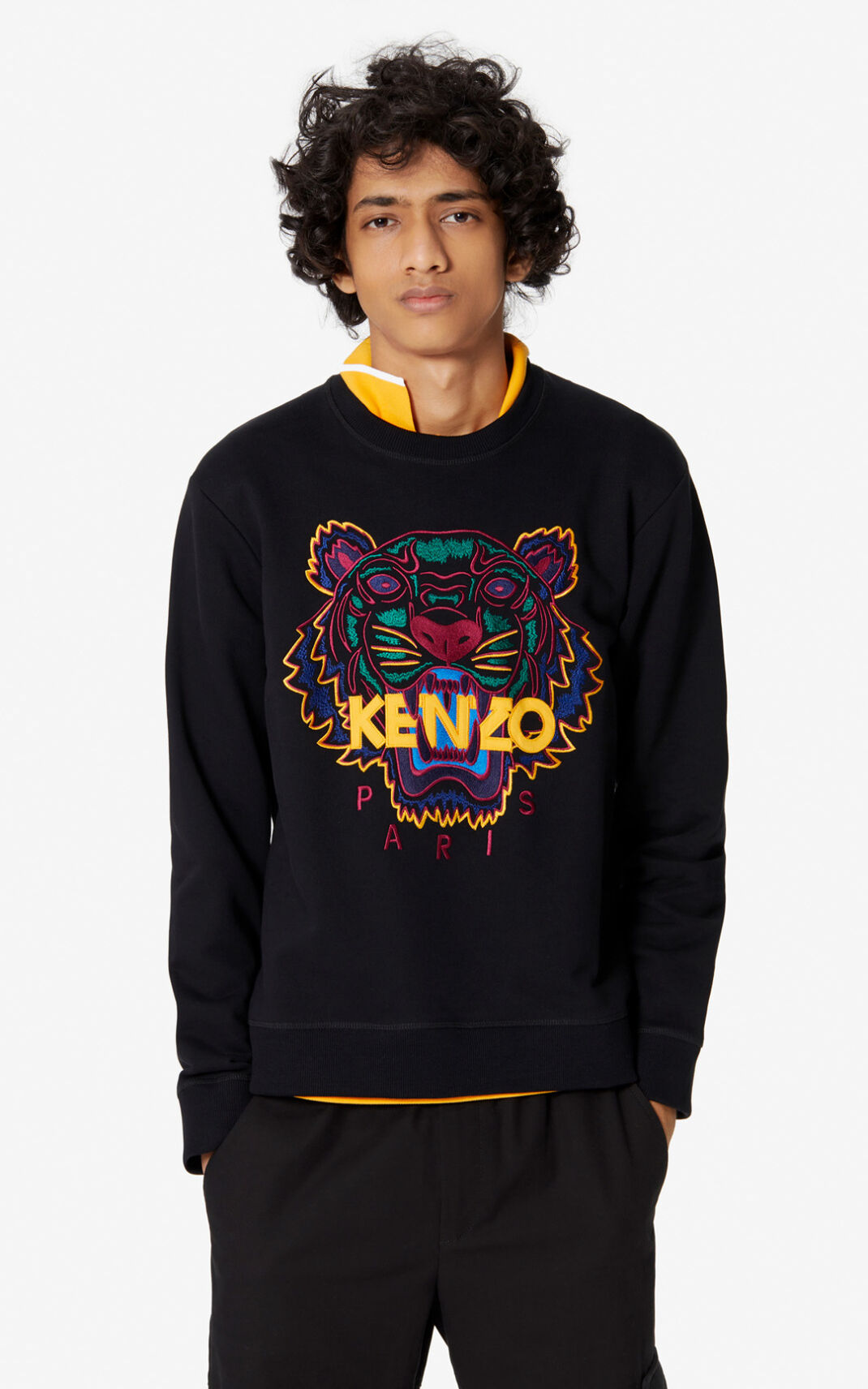 Kenzo Tiger Dukserice Muške - Crne - Hrvatska FLPKEY210